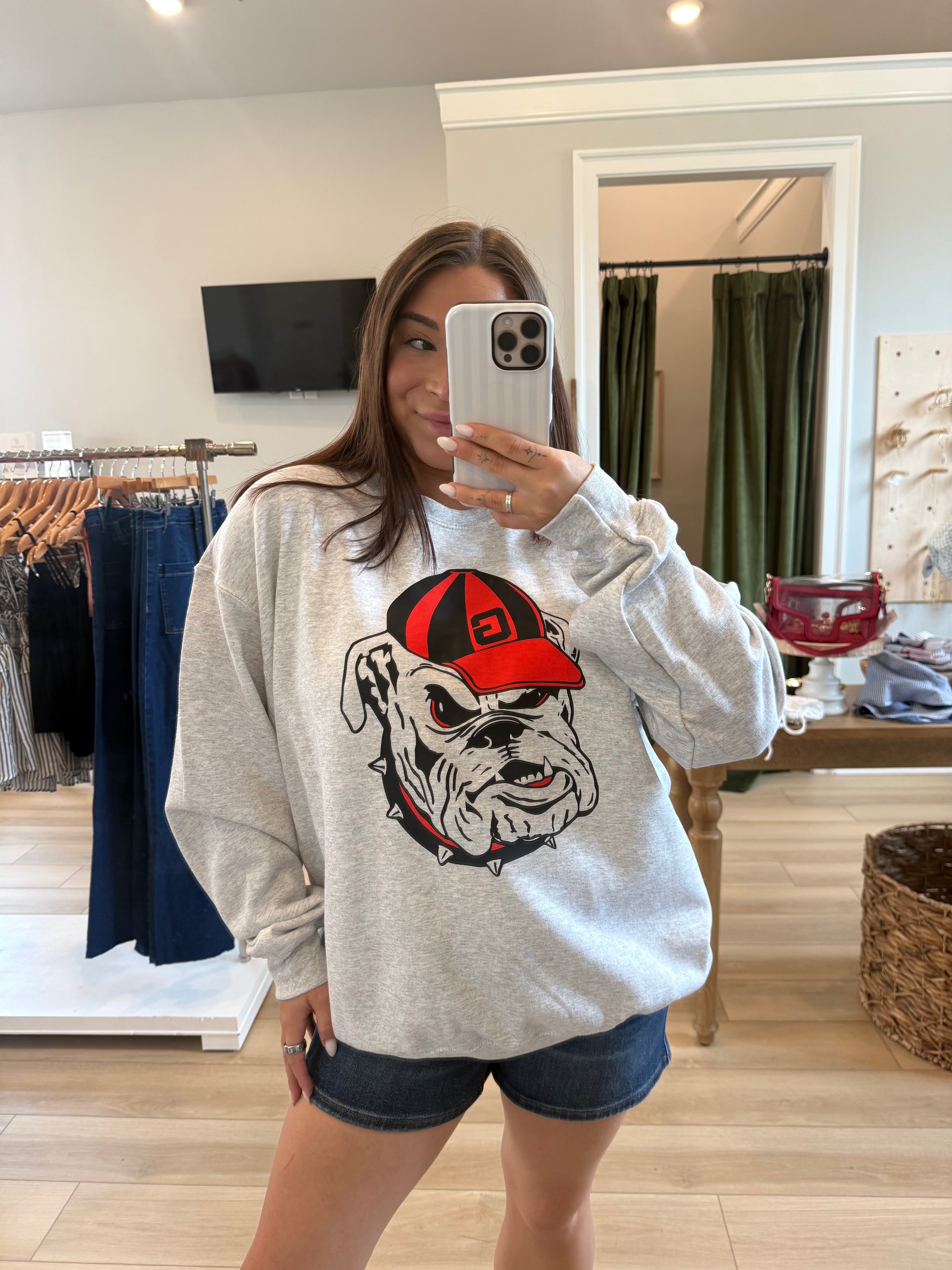 Bulldog Retro Mascot Sweatshirt