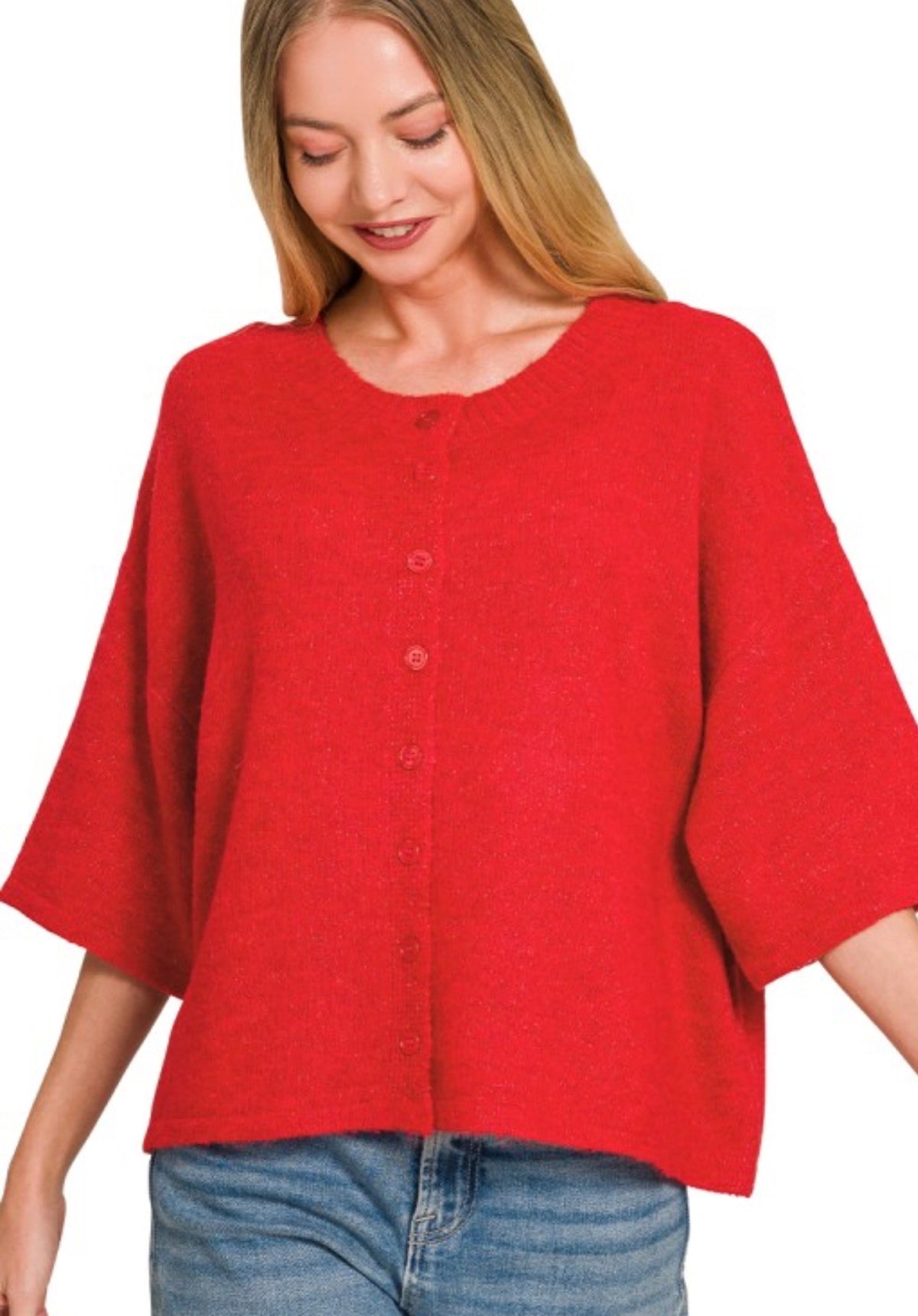 Sloane Cardigan - Ruby