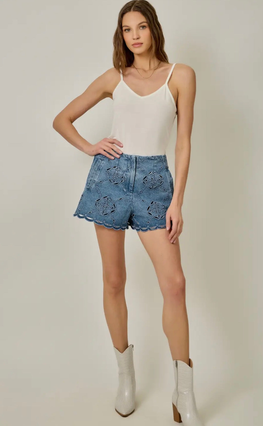 Eyelet Shorts