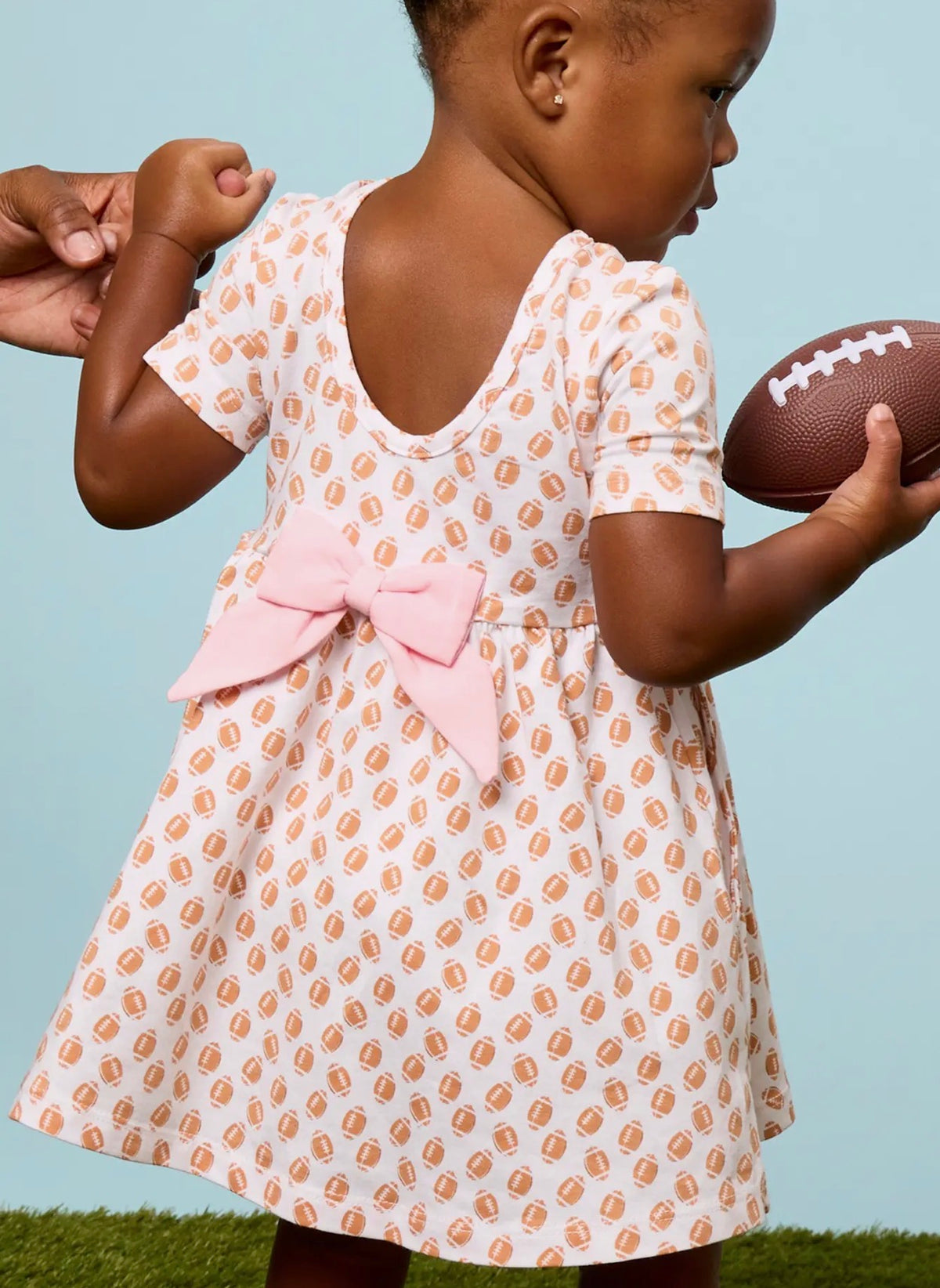 RuffleButts Football Twirl Dress