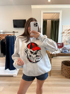 Bulldog Retro Mascot Sweatshirt