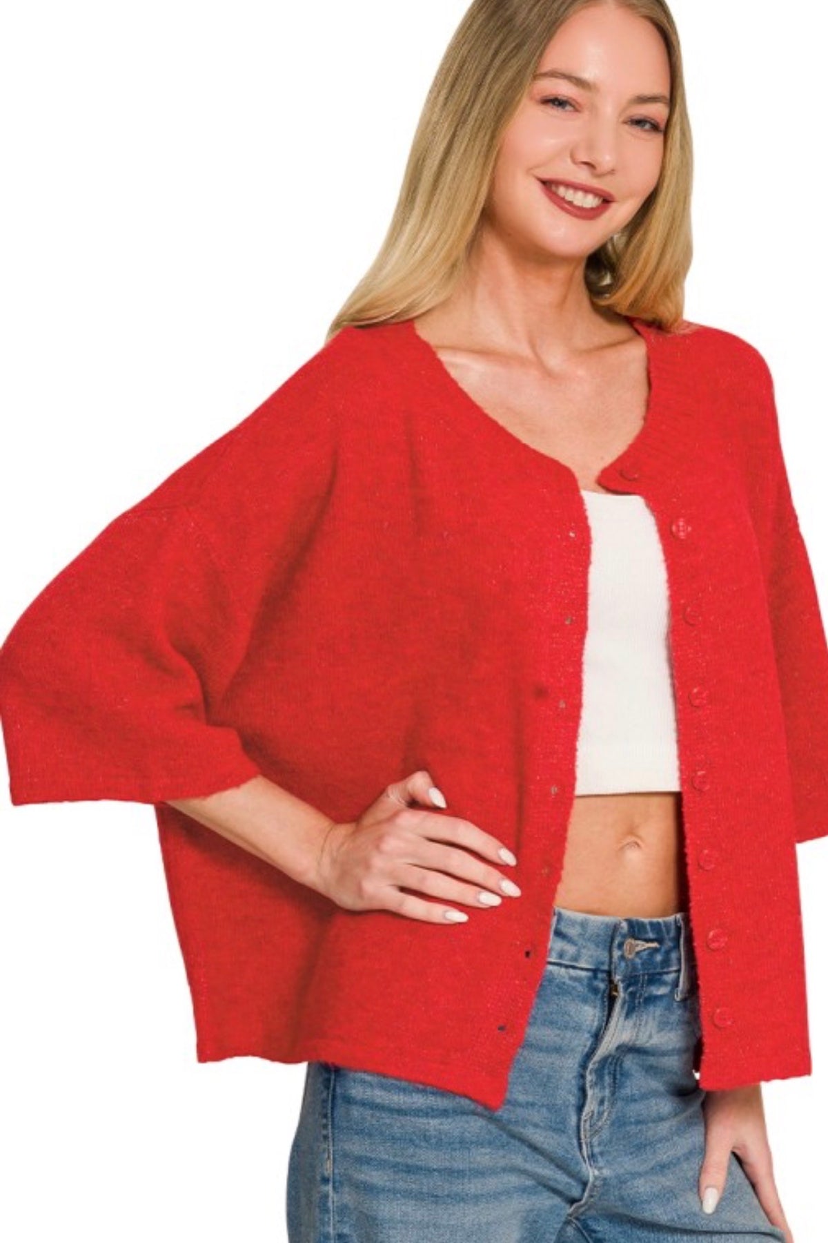Sloane Cardigan - Ruby
