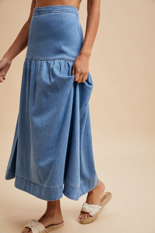 Zoey Maxi Flared Skirt