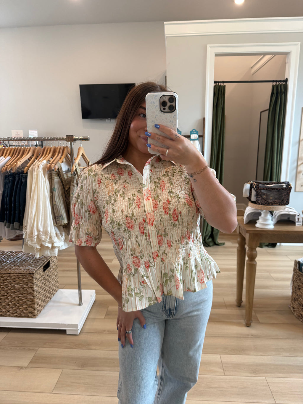 Mary Floral Blouse