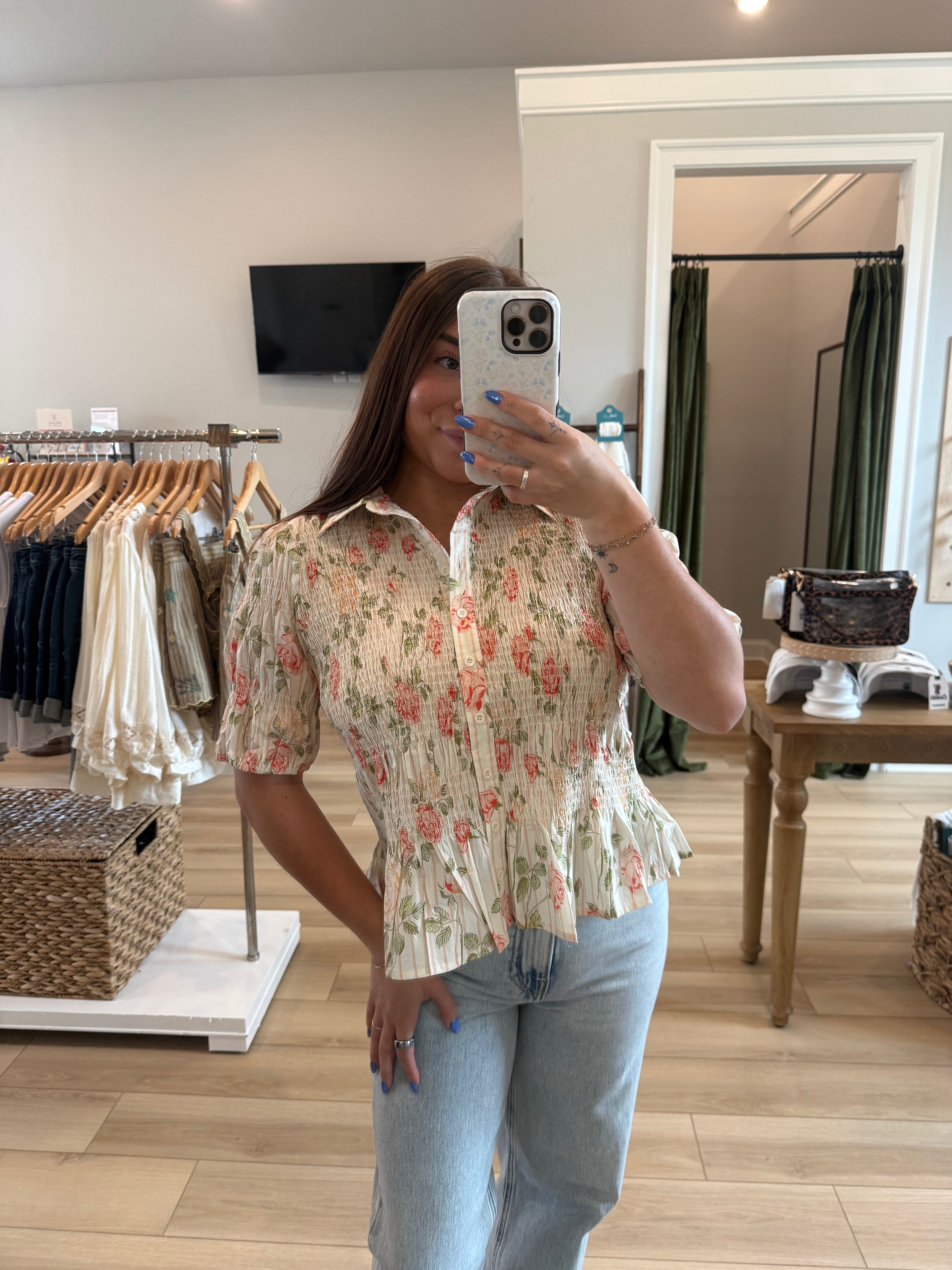 Mary Floral Blouse