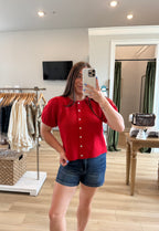 Easy Mornings Cardi Red