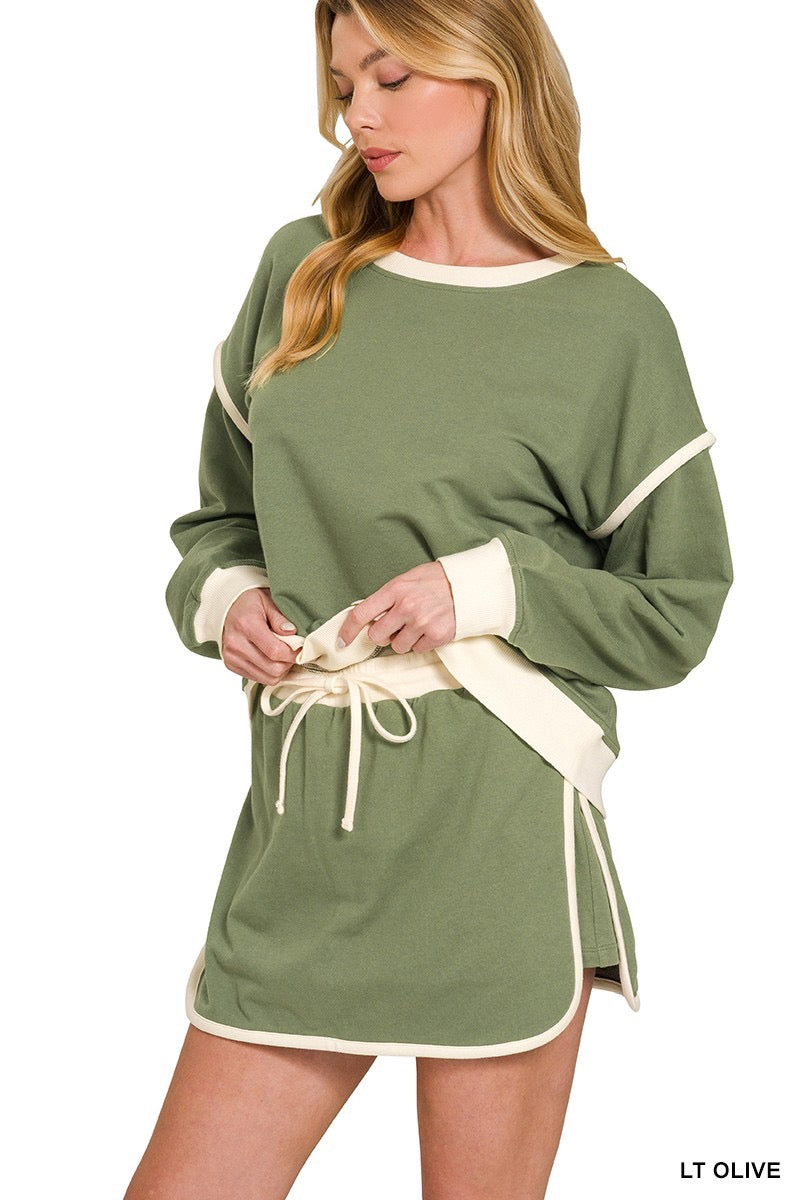 Harper Skort Army Green