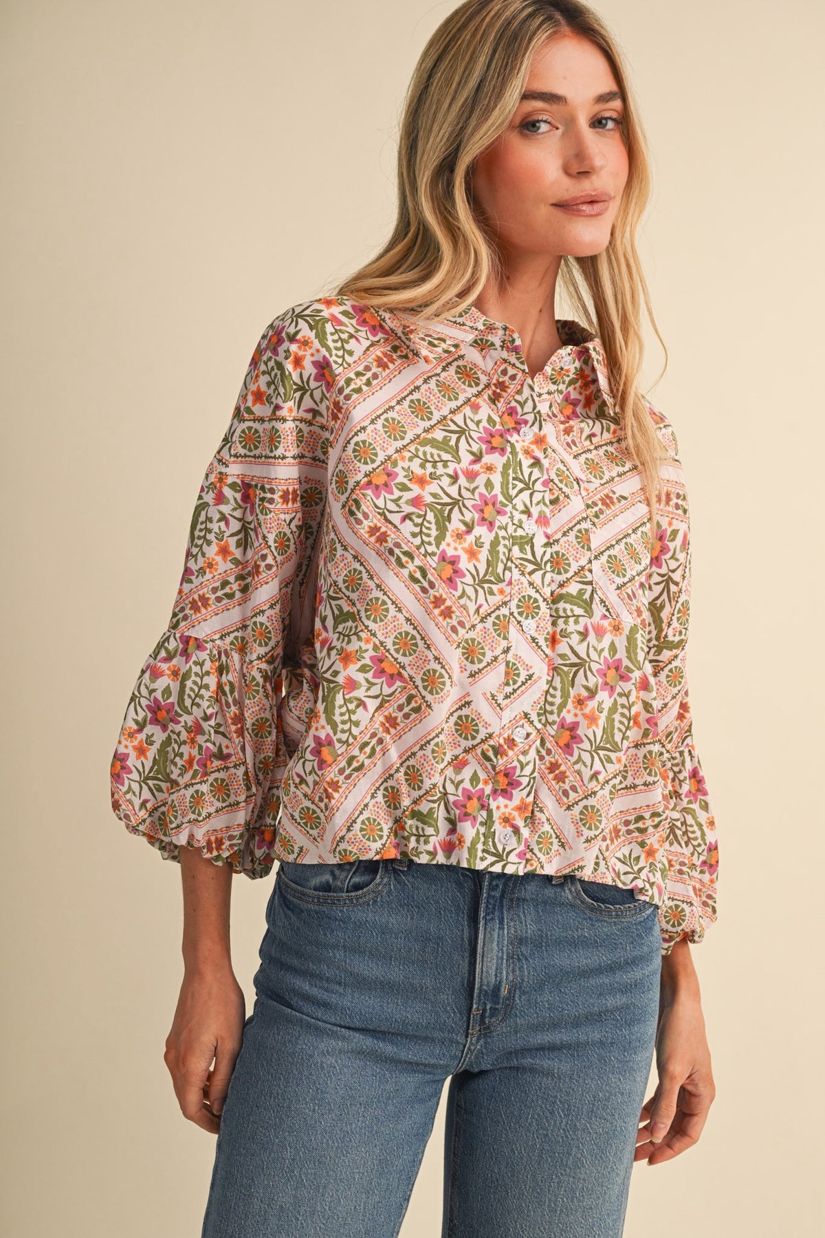 Ivory Bloom Top