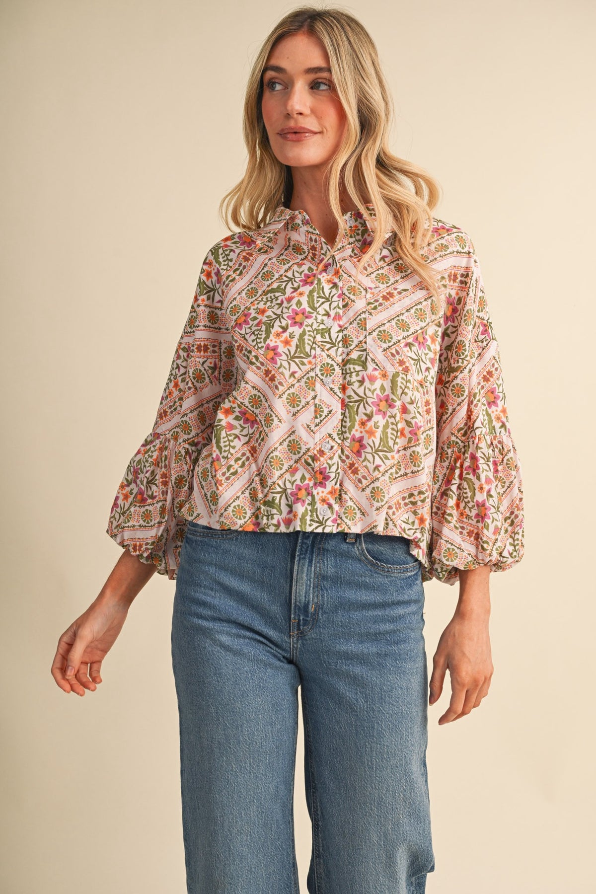 Ivory Bloom Top