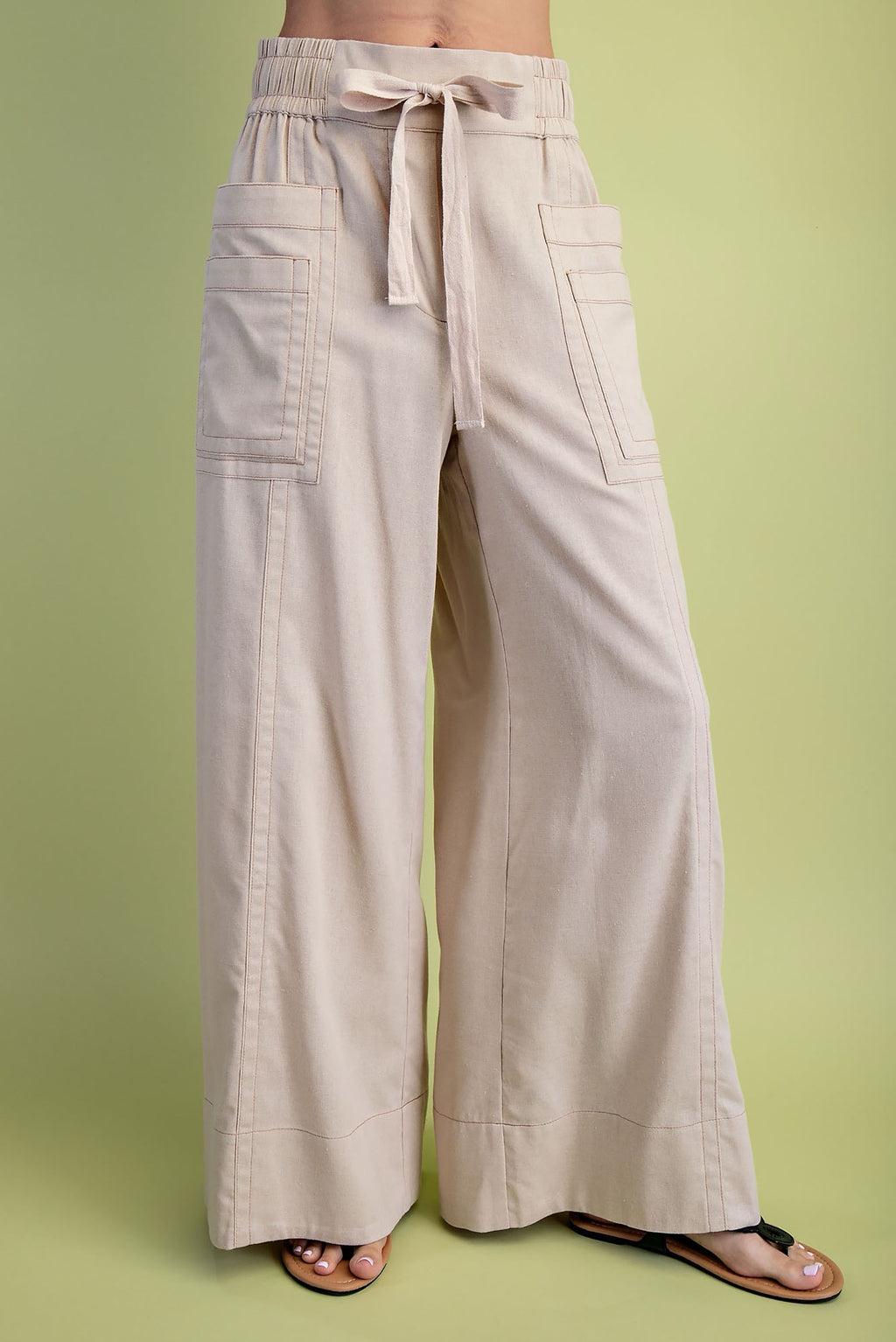 Oakley Linen Pants - Stone