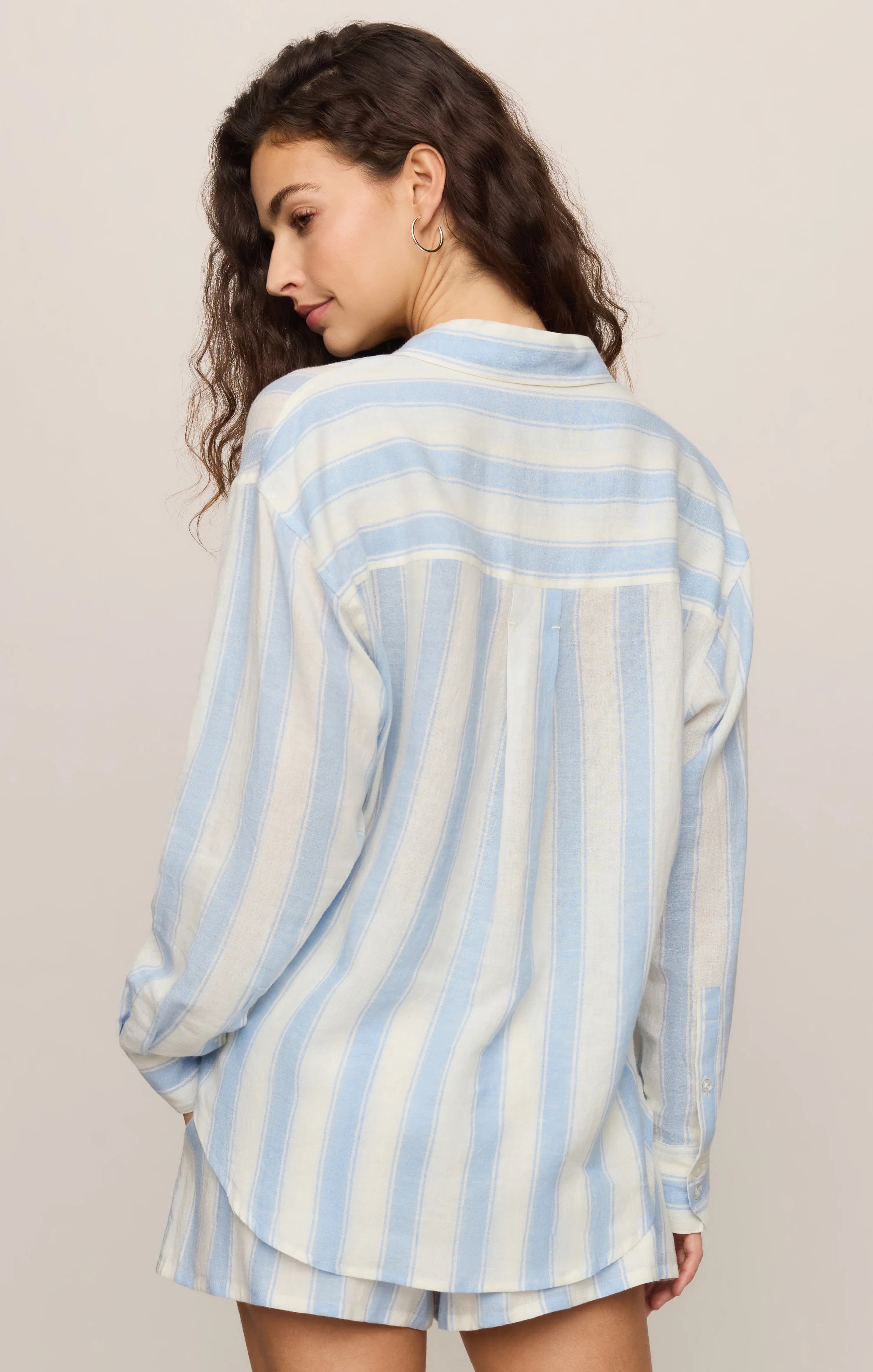 The Perfect Striped Button Up - Skyline