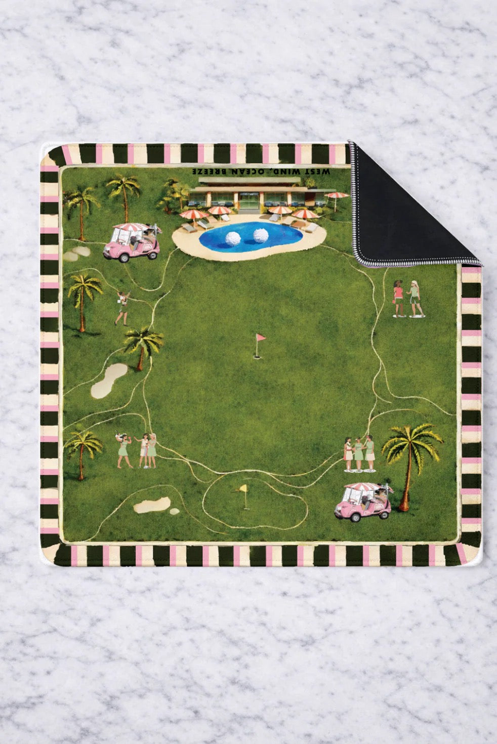 On The Green Golf Mahjong Mat